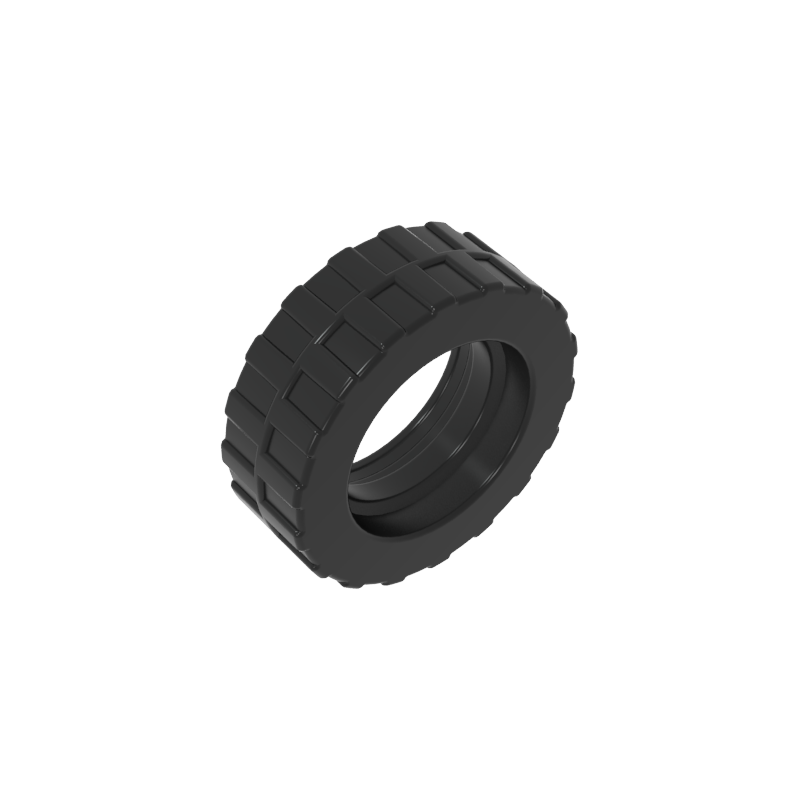 92409 | Tire 17.5mm D. x 6mm with Shallow Staggered Treads - Band Around Center of Tread
