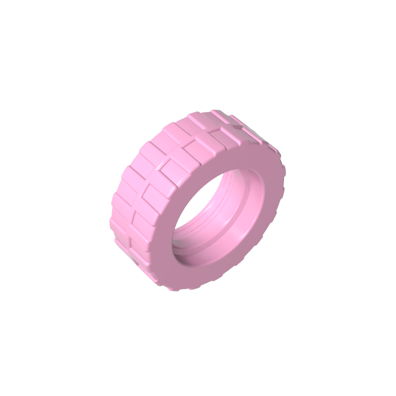 92409 | Tire 17.5mm D. x 6mm with Shallow Staggered Treads - Band Around Center of Tread