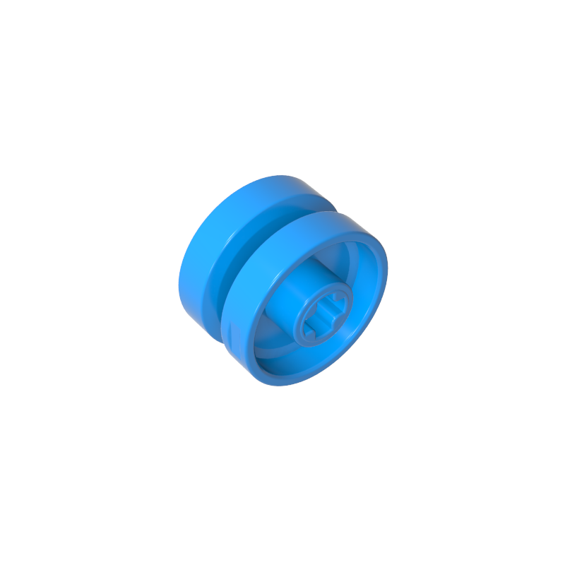 18976 | Wheel 18mm D. x 12mm with Axle Hole and Stud, Solid Brake Rotor Lines