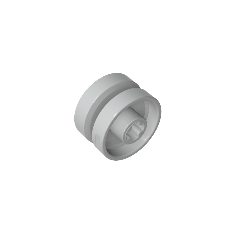 18976 | Wheel 18mm D. x 12mm with Axle Hole and Stud, Solid Brake Rotor Lines