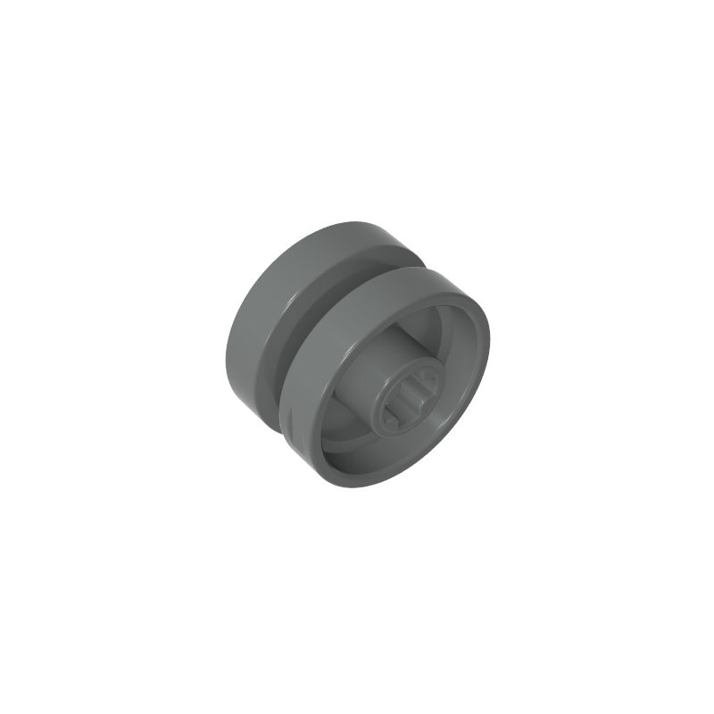 18976 | Wheel 18mm D. x 12mm with Axle Hole and Stud, Solid Brake Rotor Lines