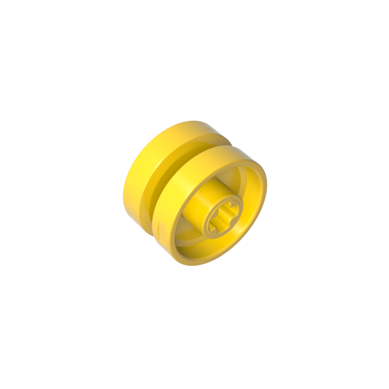 18976 | Wheel 18mm D. x 12mm with Axle Hole and Stud, Solid Brake Rotor Lines