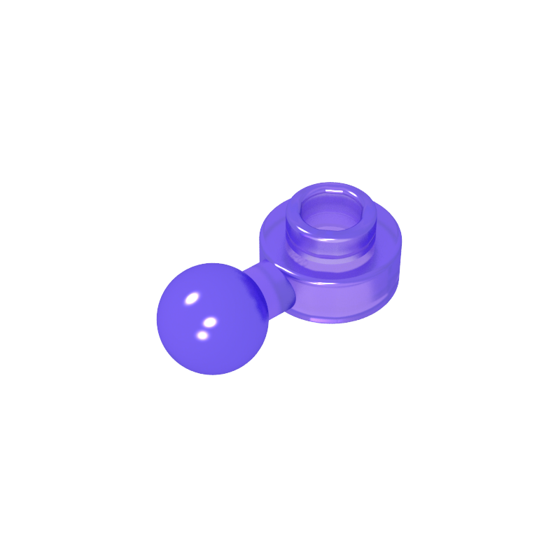 3614b | Plate, Round 1 x 1 with Tow Ball with Round Hole (Homemaker Figure / Maxifigure Hand)
