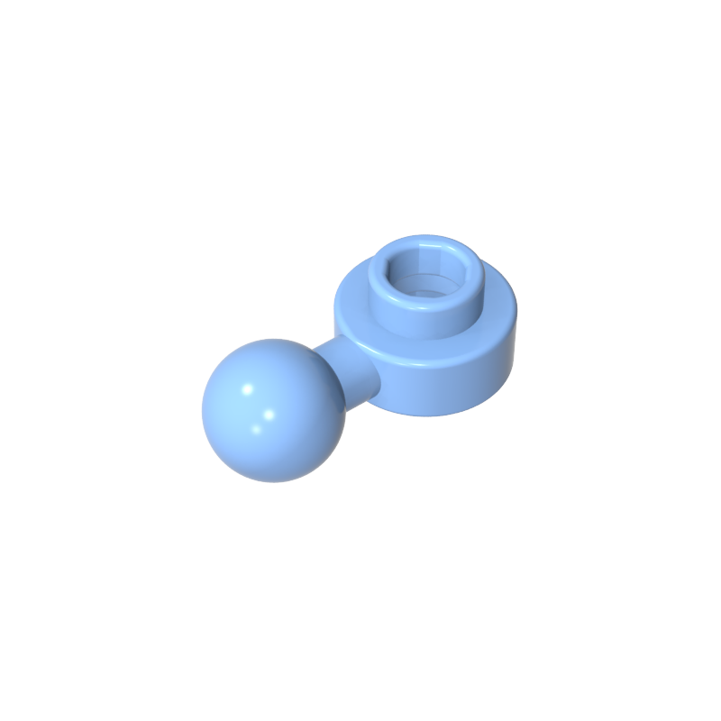 3614b | Plate, Round 1 x 1 with Tow Ball with Round Hole (Homemaker Figure / Maxifigure Hand)