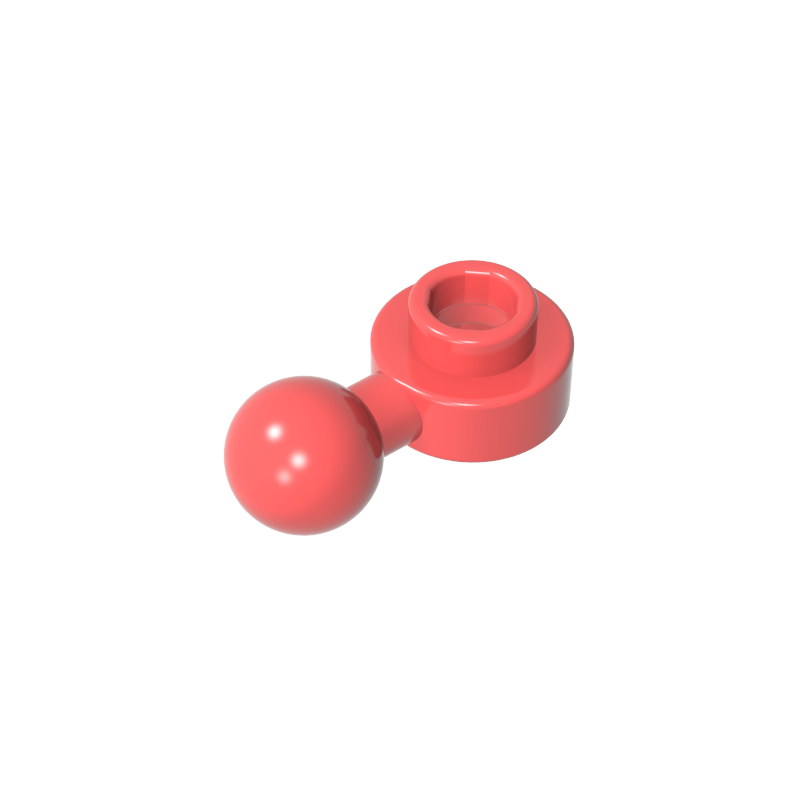 3614b | Plate, Round 1 x 1 with Tow Ball with Round Hole (Homemaker Figure / Maxifigure Hand)