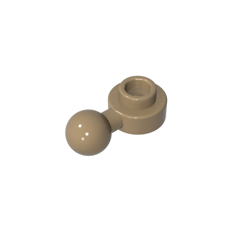 3614b | Plate, Round 1 x 1 with Tow Ball with Round Hole (Homemaker Figure / Maxifigure Hand)