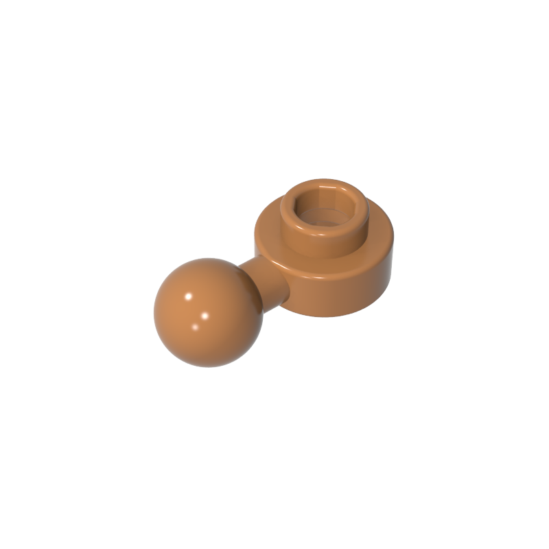 3614b | Plate, Round 1 x 1 with Tow Ball with Round Hole (Homemaker Figure / Maxifigure Hand)