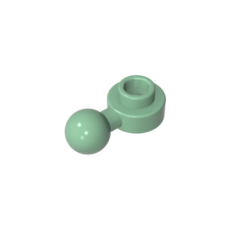 3614b | Plate, Round 1 x 1 with Tow Ball with Round Hole (Homemaker Figure / Maxifigure Hand)