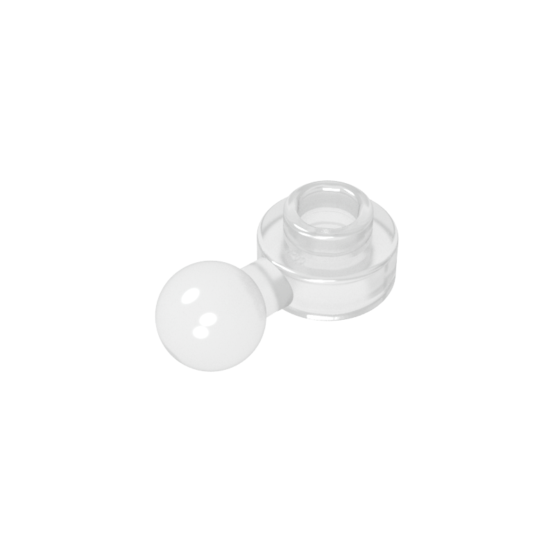 3614b | Plate, Round 1 x 1 with Tow Ball with Round Hole (Homemaker Figure / Maxifigure Hand)