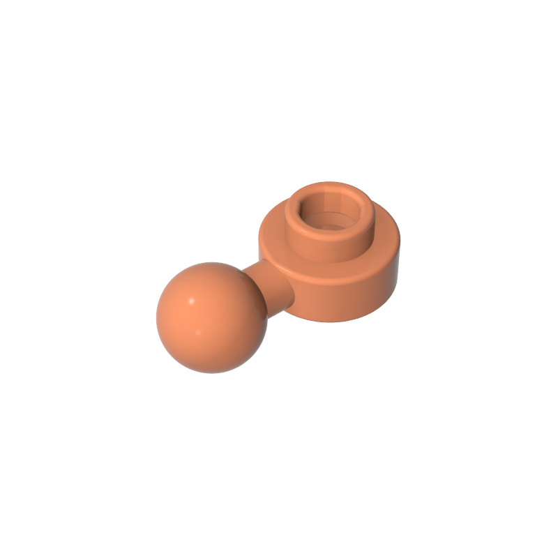 3614b | Plate, Round 1 x 1 with Tow Ball with Round Hole (Homemaker Figure / Maxifigure Hand)