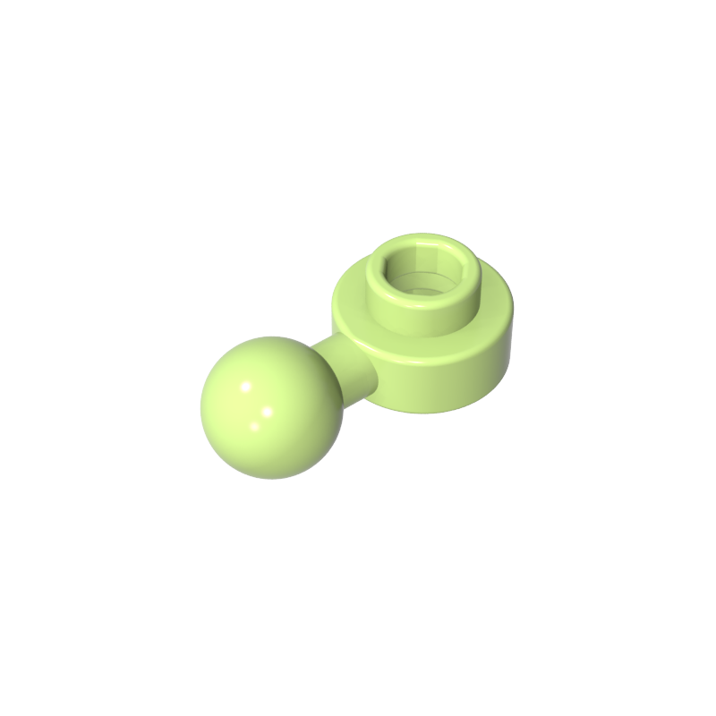 3614b | Plate, Round 1 x 1 with Tow Ball with Round Hole (Homemaker Figure / Maxifigure Hand)