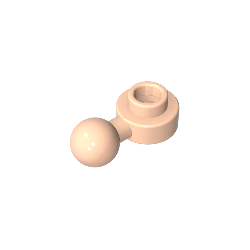 3614b | Plate, Round 1 x 1 with Tow Ball with Round Hole (Homemaker Figure / Maxifigure Hand)