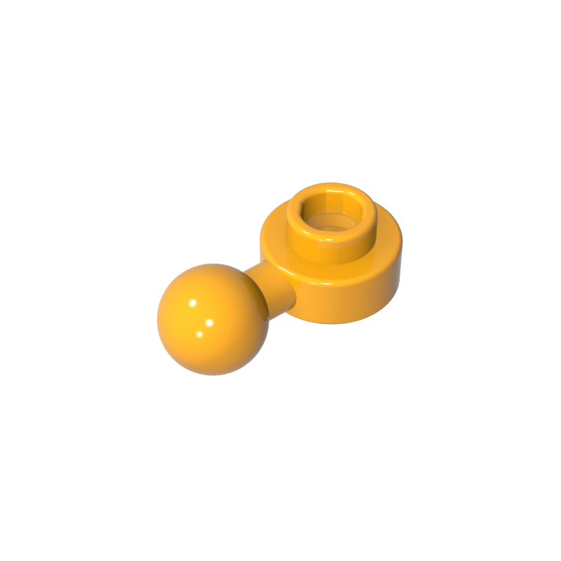 3614b | Plate, Round 1 x 1 with Tow Ball with Round Hole (Homemaker Figure / Maxifigure Hand)