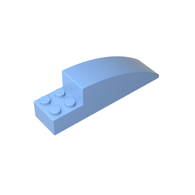 41766 | Slope, Curved 8 x 2 x 2 with 4 Recessed Studs