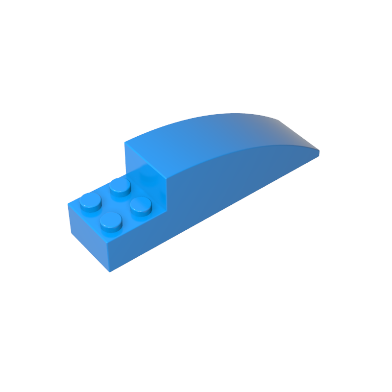 41766 | Slope, Curved 8 x 2 x 2 with 4 Recessed Studs