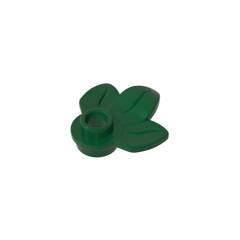 32607 | Plant Plate, Round 1 x 1 with 3 Leaves