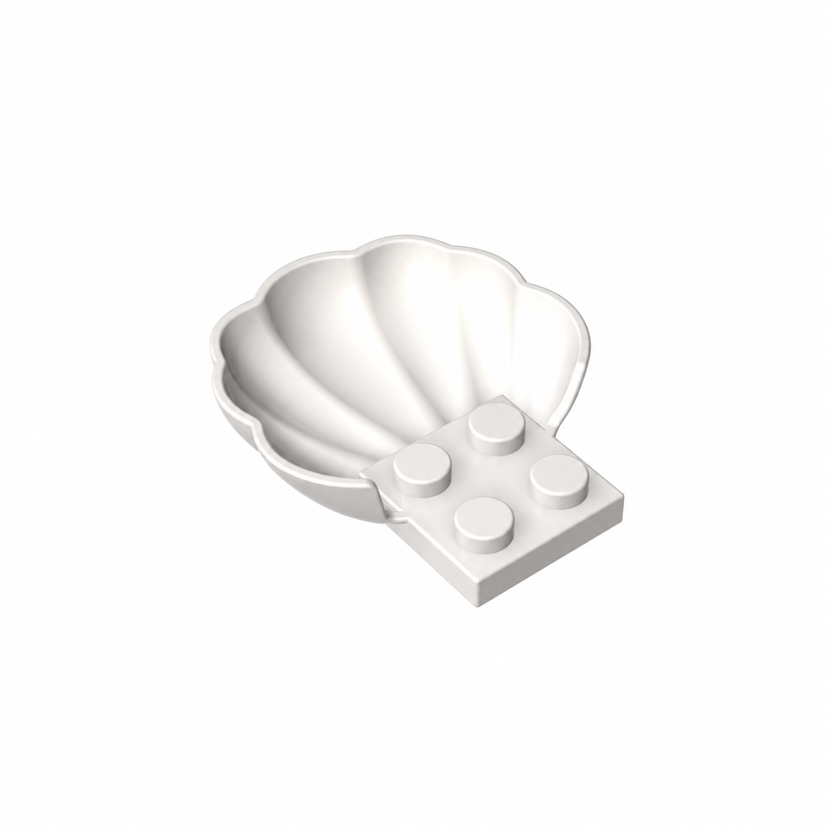 18970 | Clam / Scallop Shell with 4 Studs