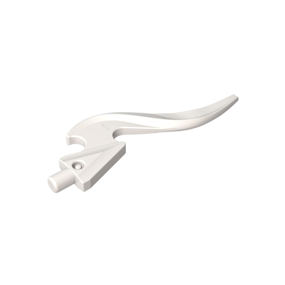 18395 | Wave Rounded Curved Single with Bar End and Triangular Base (Flame)