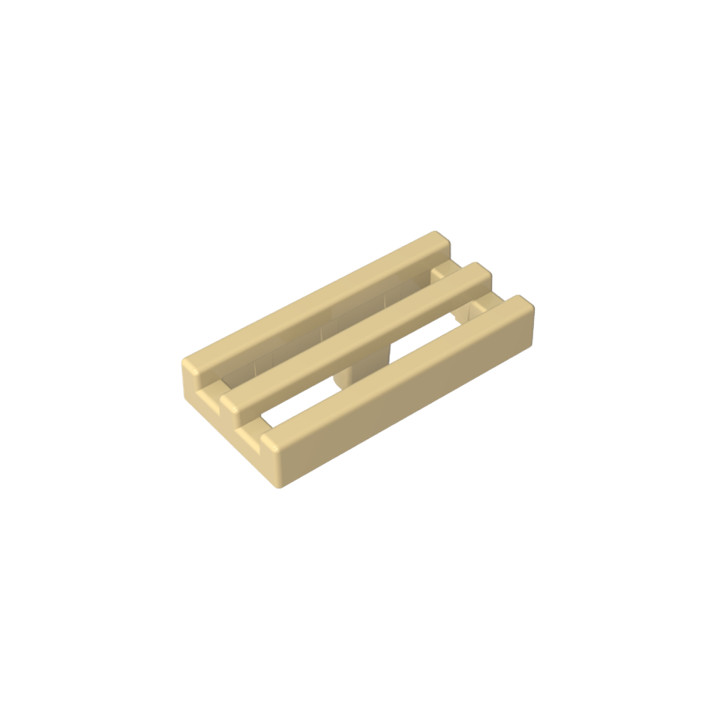 2412b | Tile, Modified 1 x 2 Grille without Bottom Groove / Lip