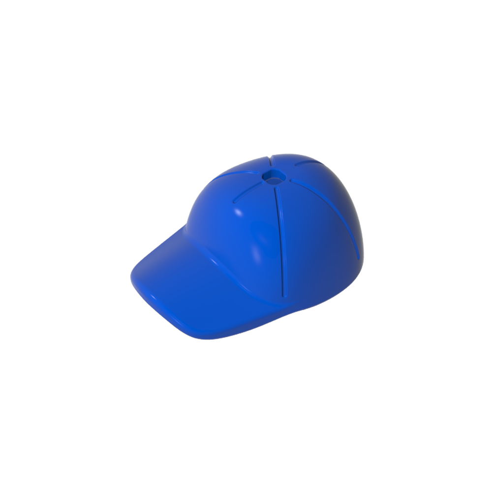 11303 | Headgear Cap - Short Curved Bill with Seams and Hole on Top