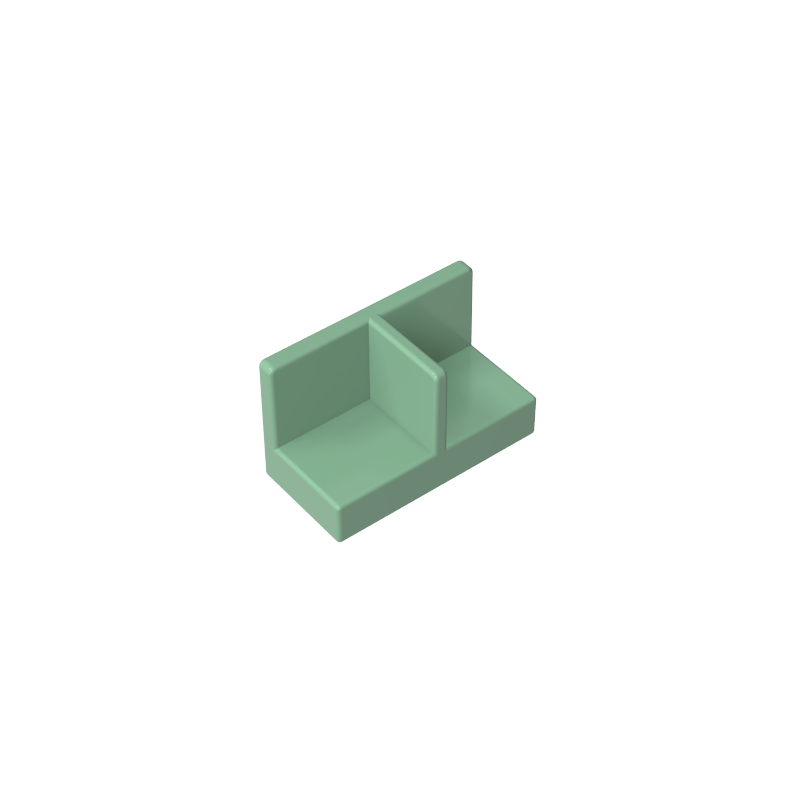 93095 | Panel 1 x 2 x 1 with Rounded Corners and Center Divider