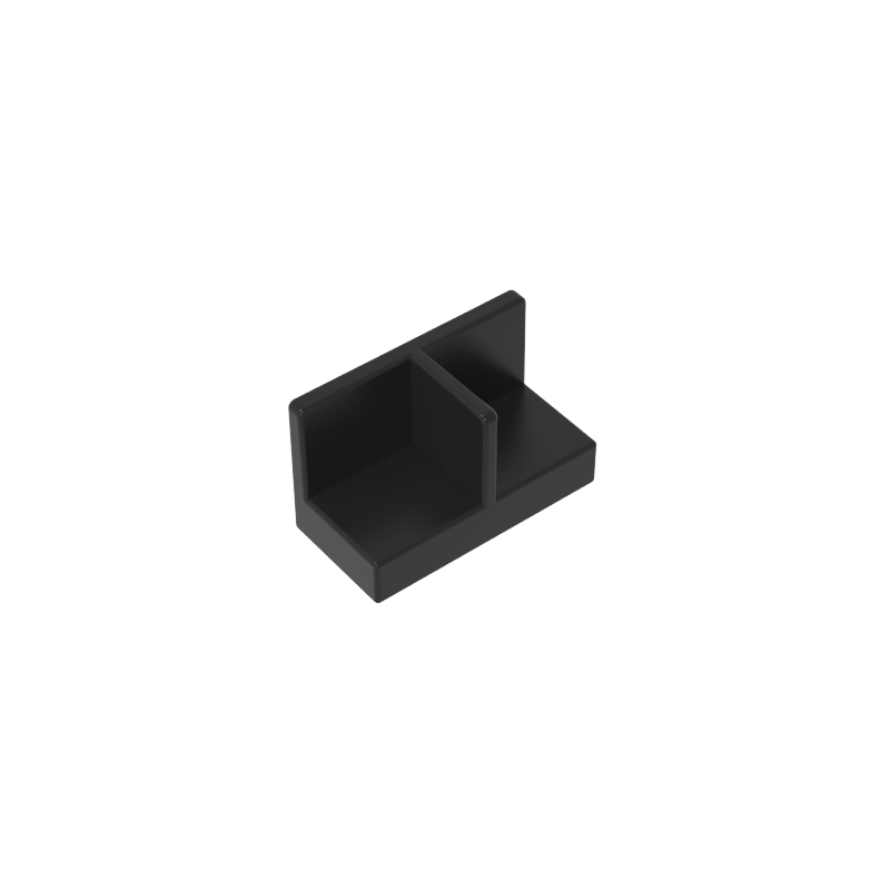 93095 | Panel 1 x 2 x 1 with Rounded Corners and Center Divider