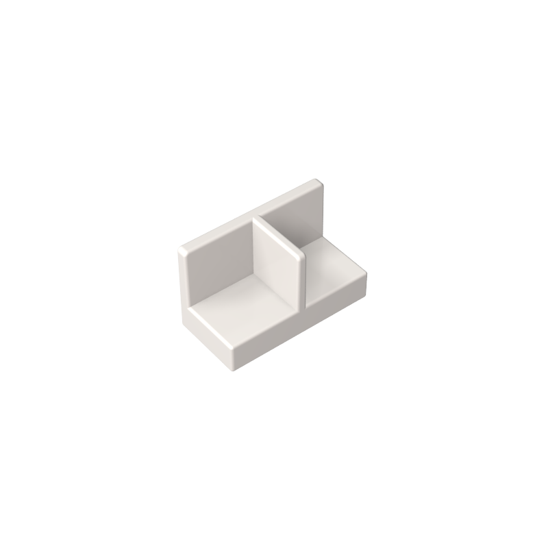 93095 | Panel 1 x 2 x 1 with Rounded Corners and Center Divider