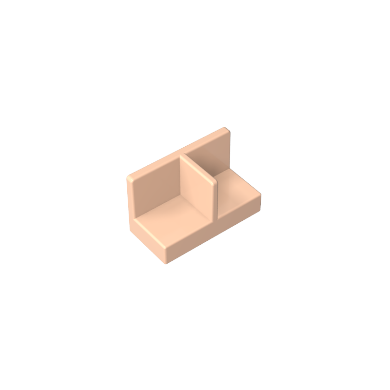 93095 | Panel 1 x 2 x 1 with Rounded Corners and Center Divider