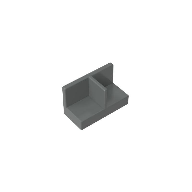 93095 | Panel 1 x 2 x 1 with Rounded Corners and Center Divider