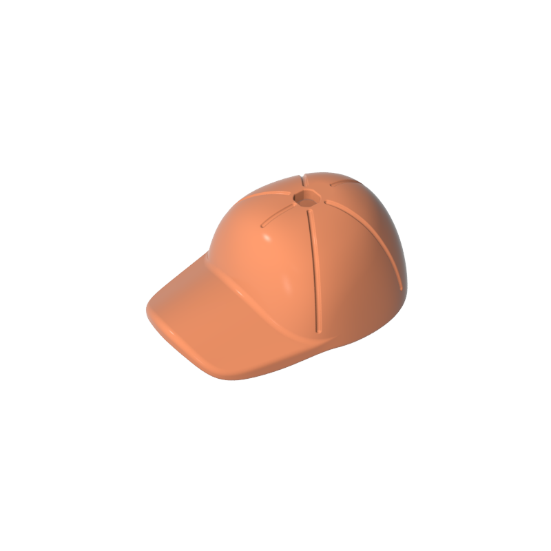 11303 | Headgear Cap - Short Curved Bill with Seams and Hole on Top