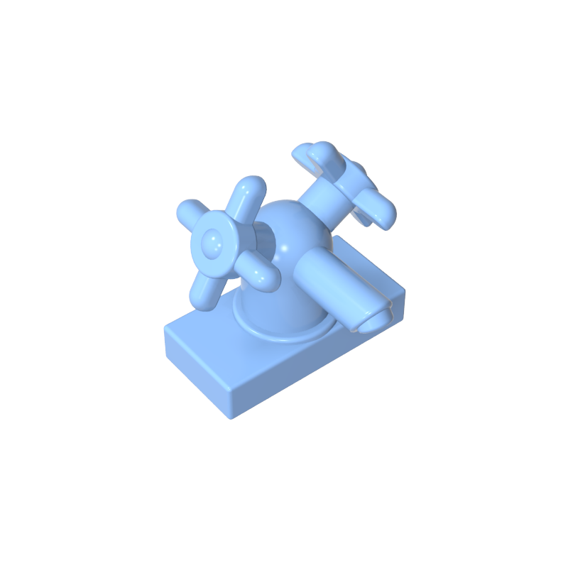 6936 | Tap 1 x 2 with Dual Handles, Large / Sink Faucet