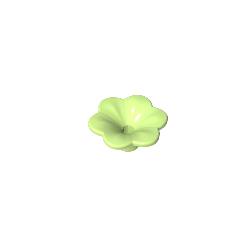 93081d | Friends Accessories Flower with 6 Rounded Petals and Pin
