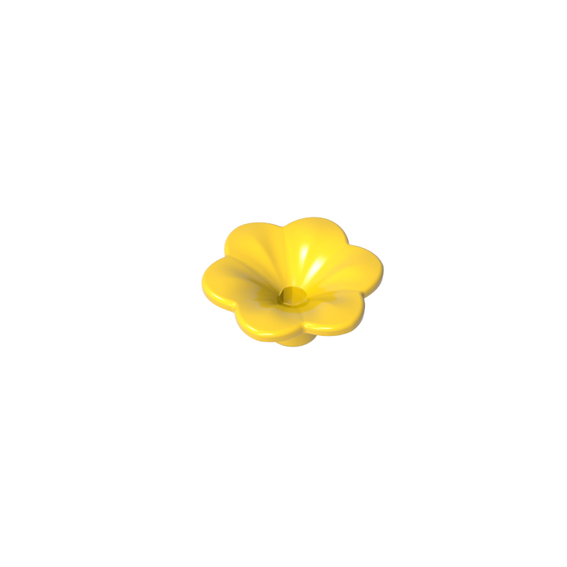 93081d | Friends Accessories Flower with 6 Rounded Petals and Pin