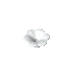 93081d | Friends Accessories Flower with 6 Rounded Petals and Pin