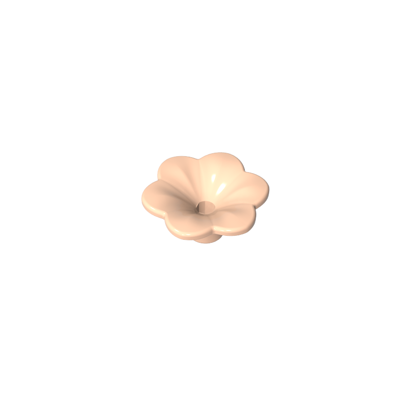 93081d | Friends Accessories Flower with 6 Rounded Petals and Pin