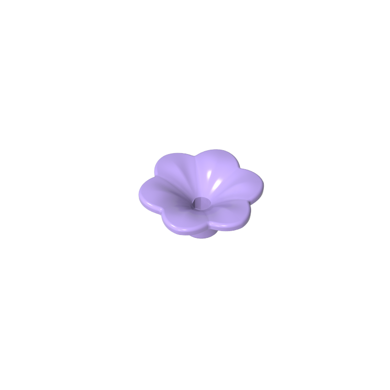 93081d | Friends Accessories Flower with 6 Rounded Petals and Pin