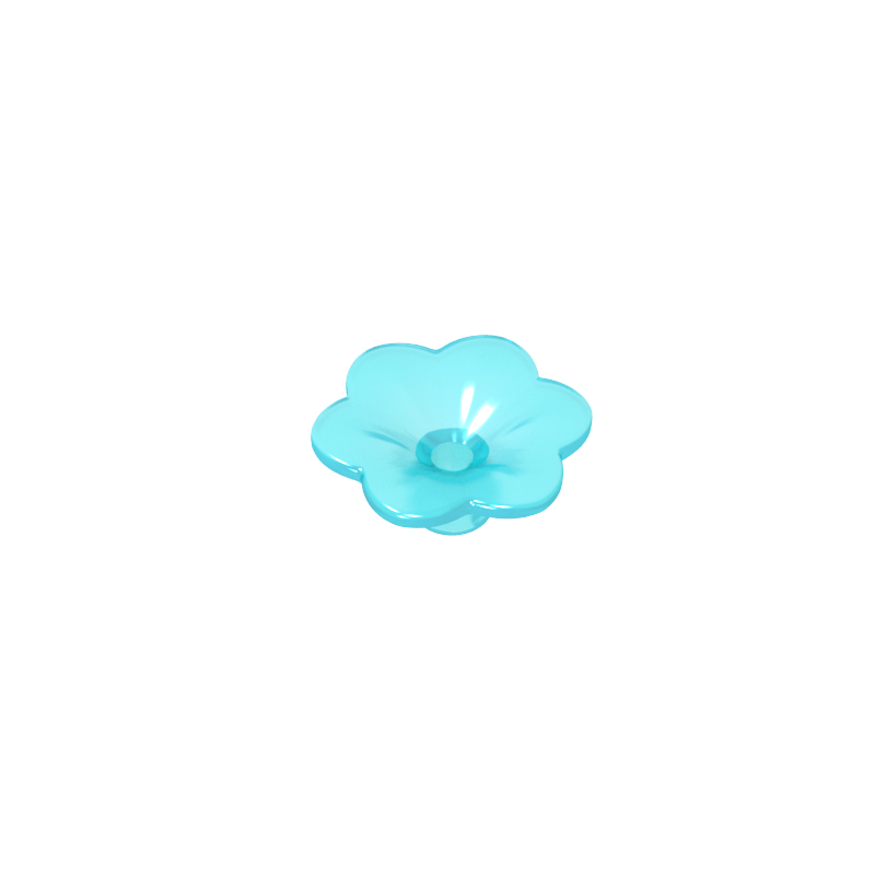 93081d | Friends Accessories Flower with 6 Rounded Petals and Pin