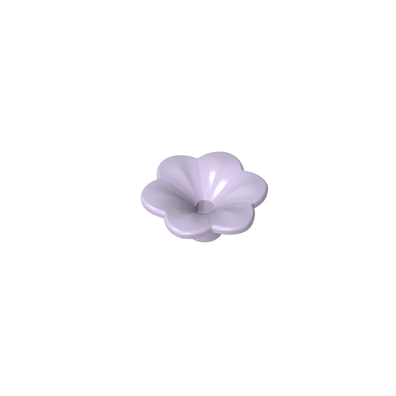 93081d | Friends Accessories Flower with 6 Rounded Petals and Pin
