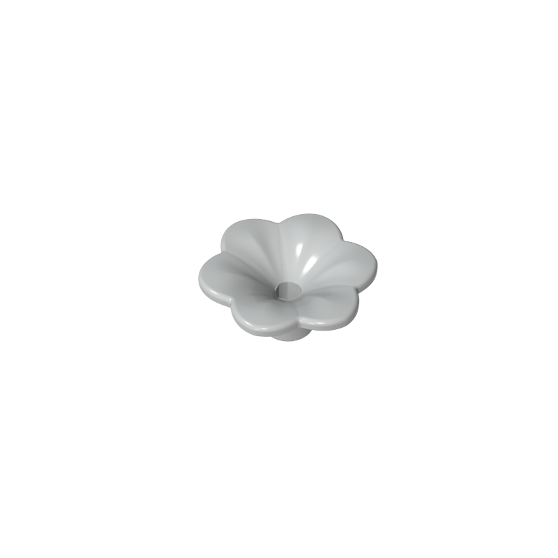 93081d | Friends Accessories Flower with 6 Rounded Petals and Pin