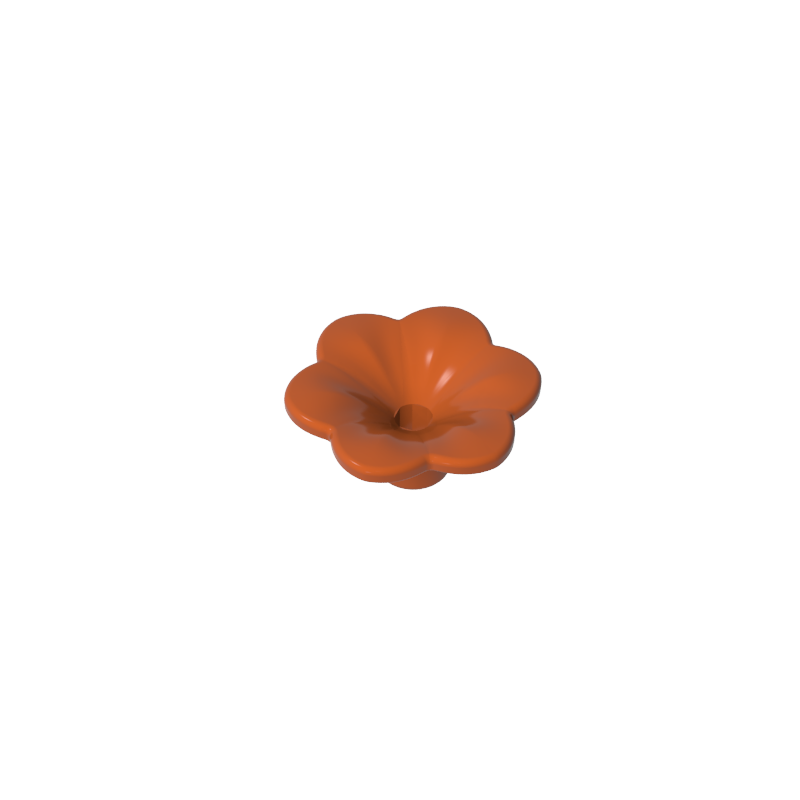 93081d | Friends Accessories Flower with 6 Rounded Petals and Pin