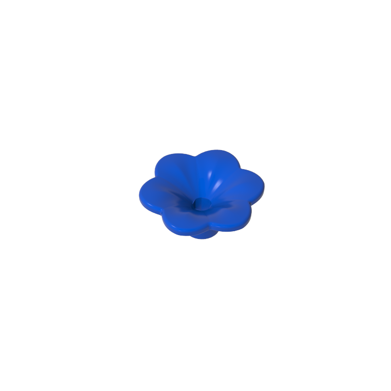 93081d | Friends Accessories Flower with 6 Rounded Petals and Pin