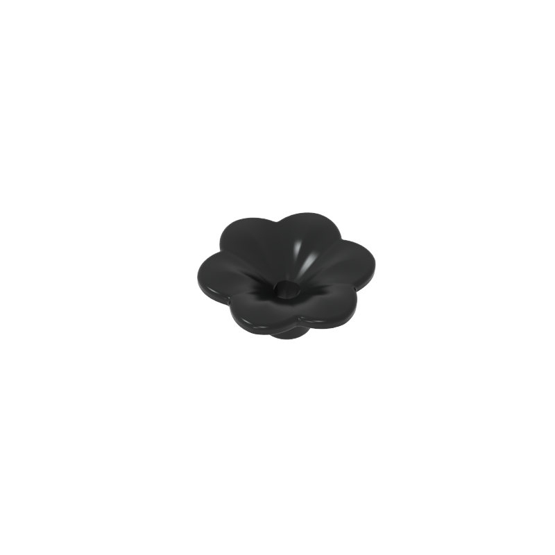 93081d | Friends Accessories Flower with 6 Rounded Petals and Pin