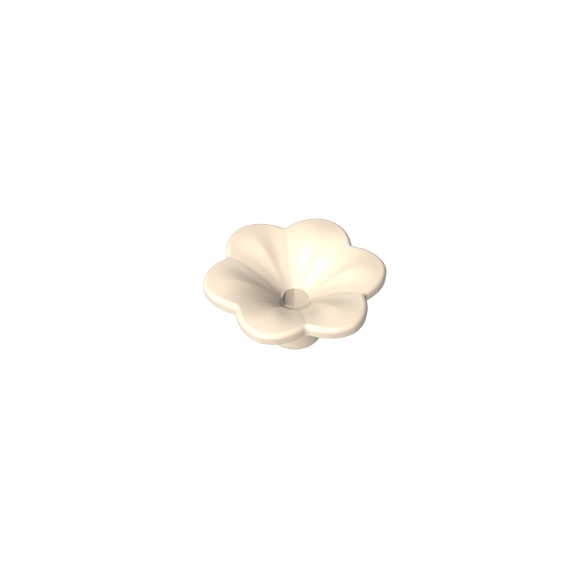 93081d | Friends Accessories Flower with 6 Rounded Petals and Pin