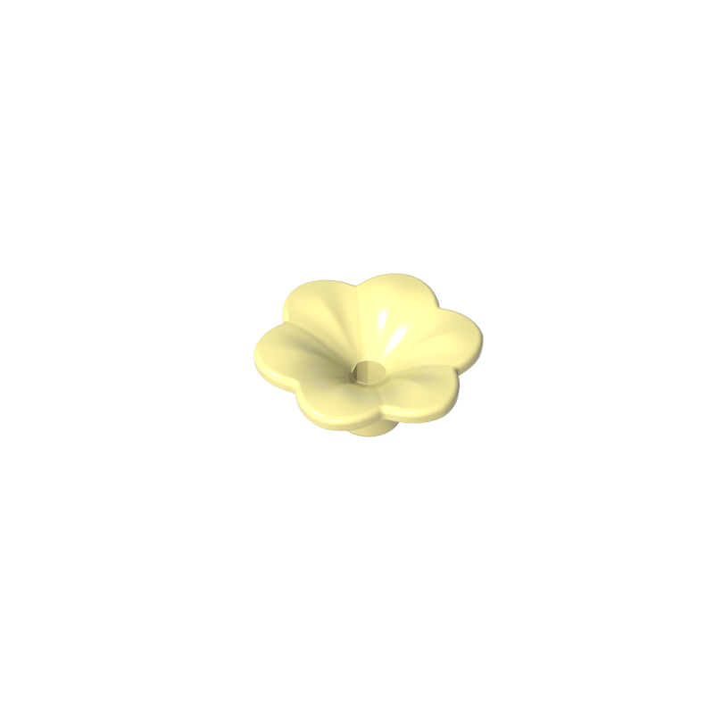 93081d | Friends Accessories Flower with 6 Rounded Petals and Pin