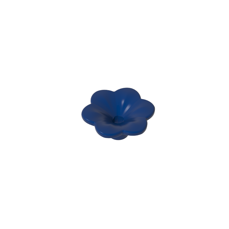 93081d | Friends Accessories Flower with 6 Rounded Petals and Pin