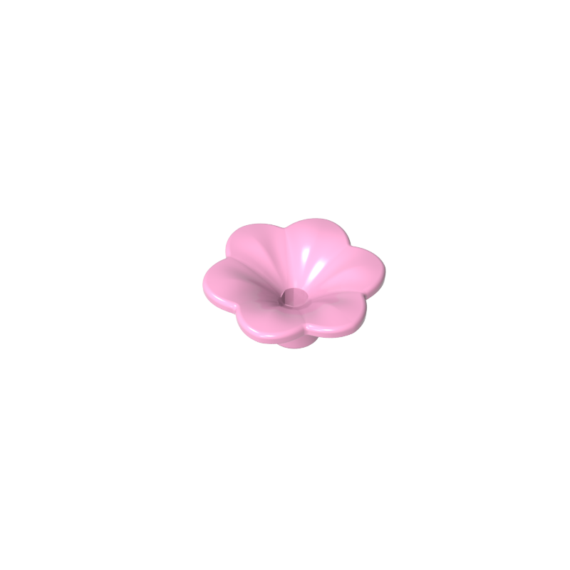 93081d | Friends Accessories Flower with 6 Rounded Petals and Pin