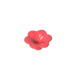 93081d | Friends Accessories Flower with 6 Rounded Petals and Pin