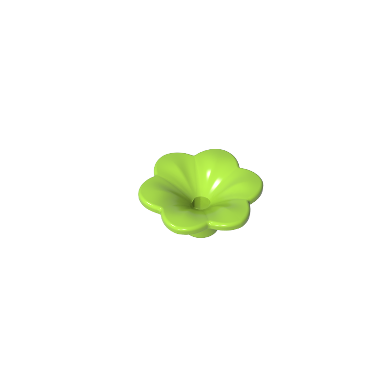 93081d | Friends Accessories Flower with 6 Rounded Petals and Pin