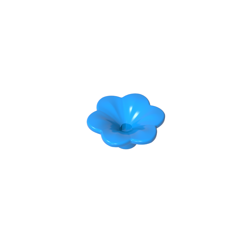 93081d | Friends Accessories Flower with 6 Rounded Petals and Pin