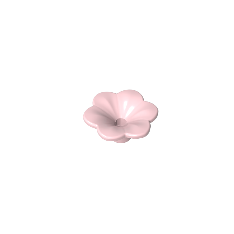 93081d | Friends Accessories Flower with 6 Rounded Petals and Pin